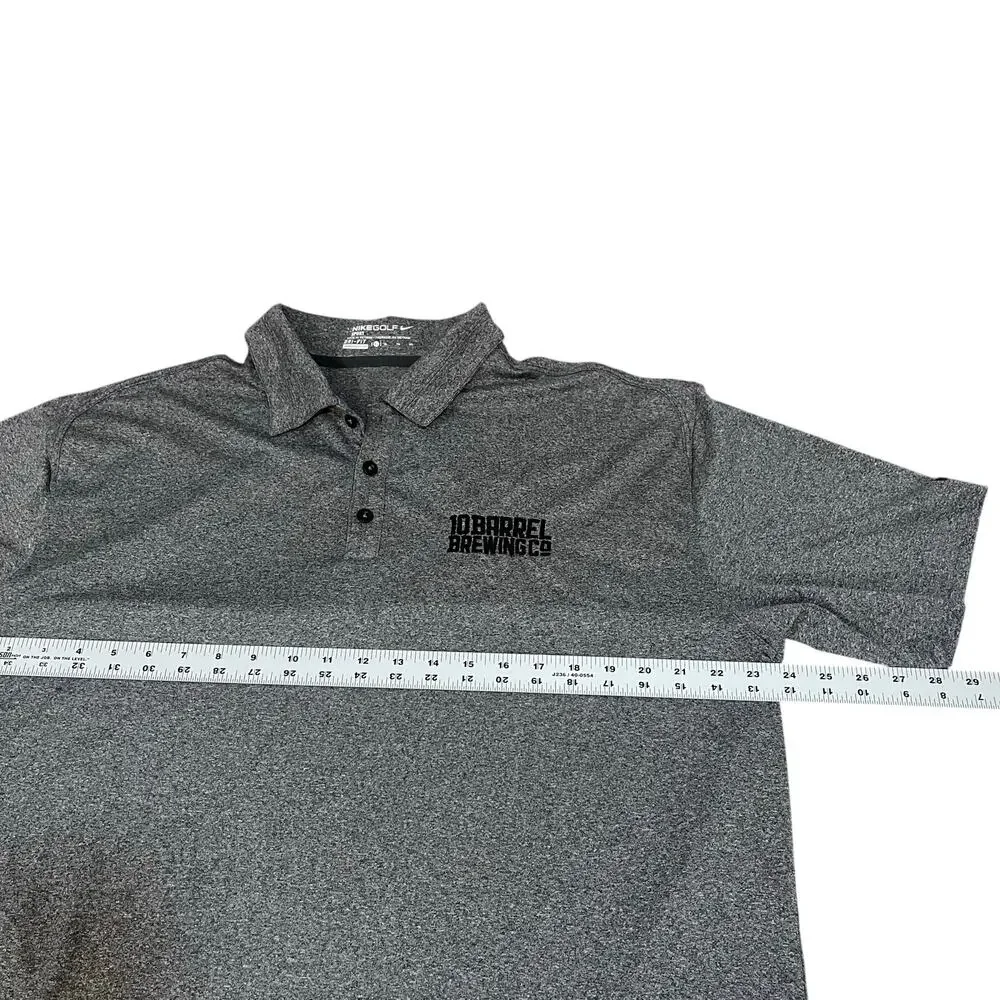 Nike Golf Dri-Fit Polo 10 Barrel Brewing Co Heather Gray XL
